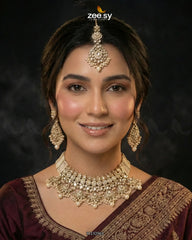 Anarkali Faux Pearl Bridal Set - Zeesy Jewellery