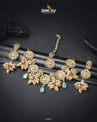 Angelonia Necklace Set Mint Green - Zeesy Jewellery