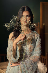 Mehar O Maah By Fabiha Fatima Unstitched 3 Piece Formals Collection'2025-Aquamarine