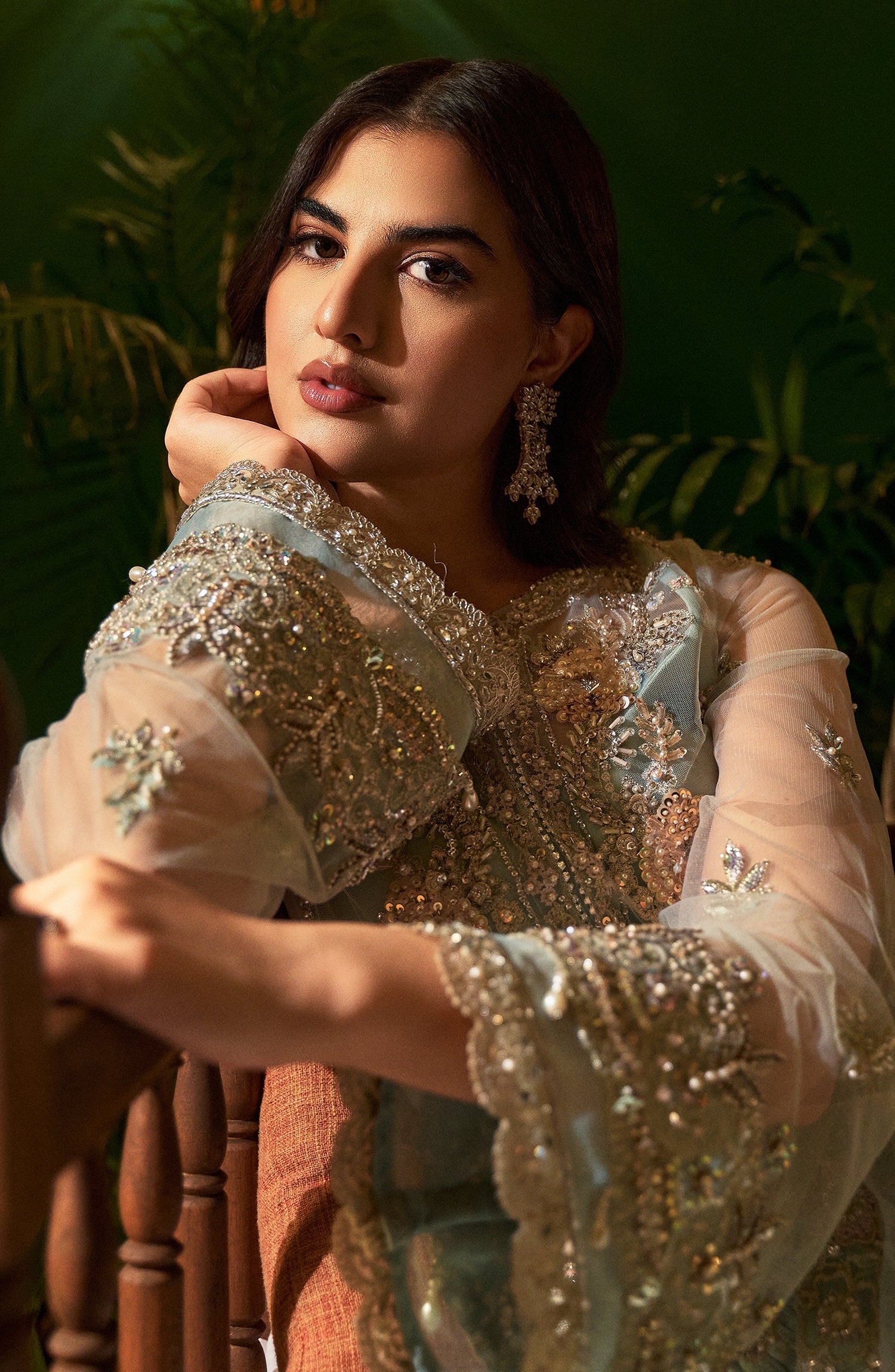 Mehar O Maah By Fabiha Fatima Unstitched 3 Piece Formals Collection'2025-Aquamarine