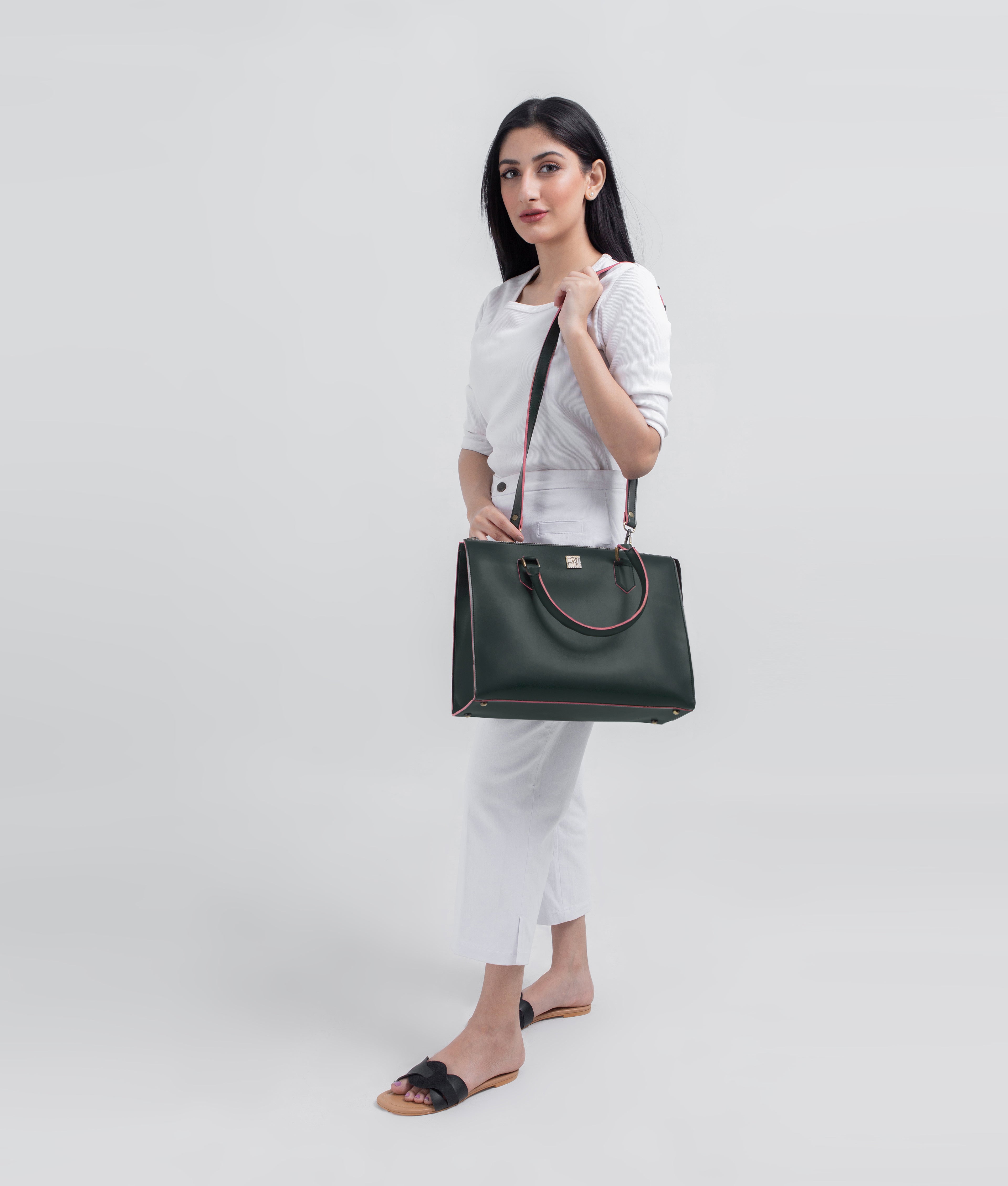 RTW Creation - Army green workplace handbag