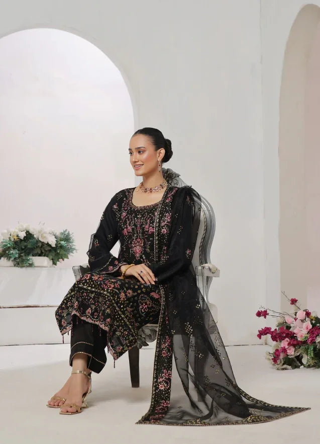Dressline Aroohi Unstitched 3 Pc Luxury Emb Organza Collection
