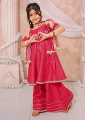 Titli By Modest Stitched Girls Embroidered Maysuri 3 Pc Sharara