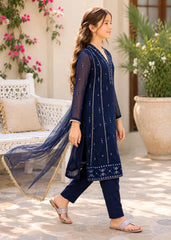 Modest Stitched 3 Piece Festive Formals Suit-11115-Blu