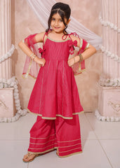 Titli By Modest Stitched Girls Embroidered Maysuri 3 Pc Sharara