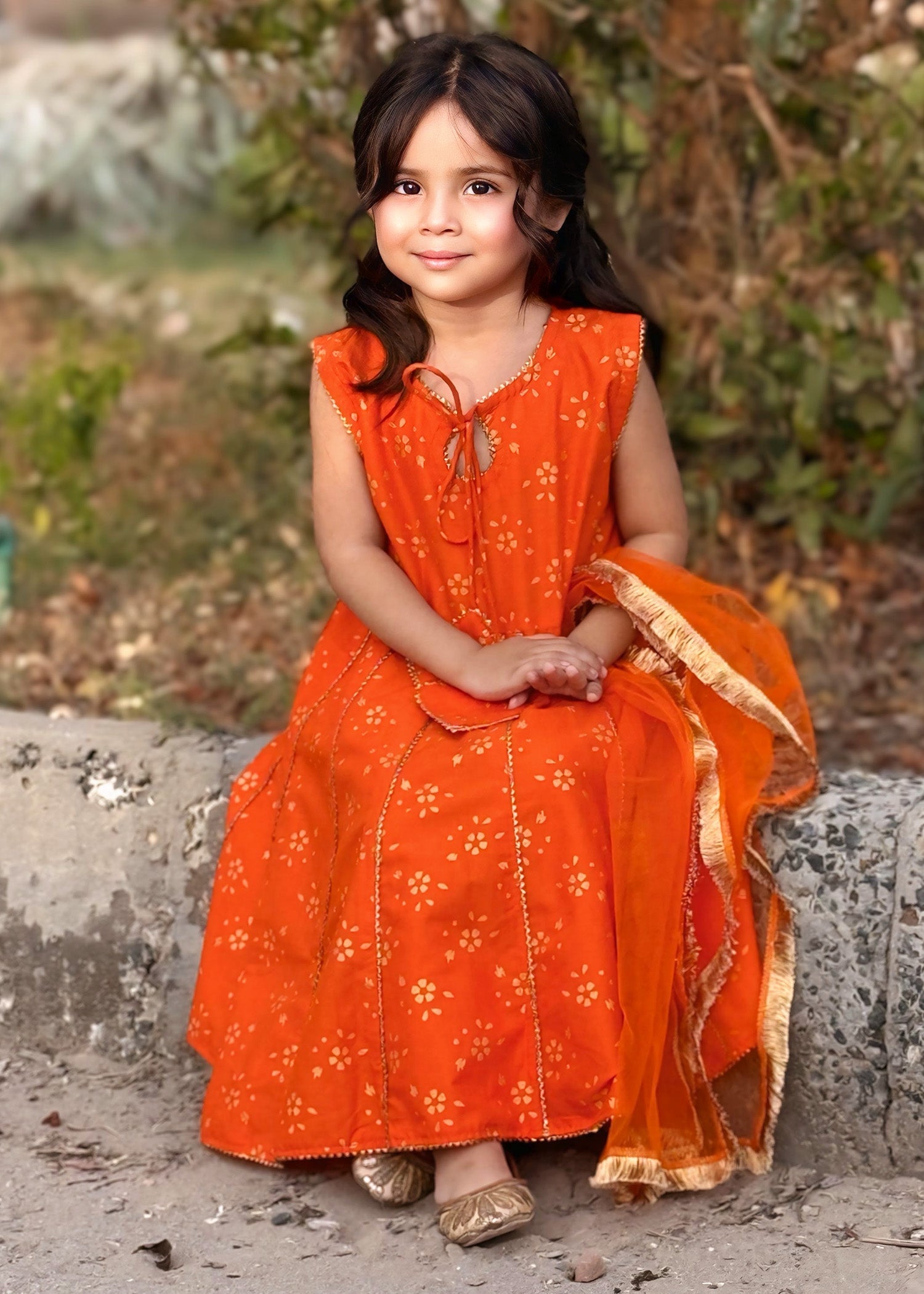 Modest Stitched 3 Piece Festive Formals Kids Collection'2025-Citrus Splash