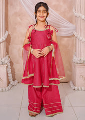 Titli By Modest Stitched Girls Embroidered Maysuri 3 Pc Sharara
