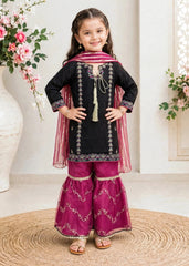 Modest Stitched 3 Piece Festive Formals Vol-02 Suit-11220-Blk