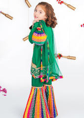 Mah e Noor By Modest Stitched 3 Piece Formals Collection-Green