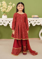 Modest Stitched 3 Piece Kids Festive Vol-01 Collection'2025-10140-Mar