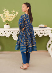 Modest Stitched 3 Piece Kids Festive Vol-01 Suit-10130-Blu