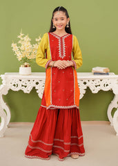 Modest Stitched 3 Piece Festive Edit Vol-02 Collection'2025-Embroidered Raw Silk Gharara