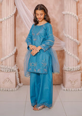 Modest Stitched 3 Piece Eid Edit Vol-02 Suit-10665-Blu