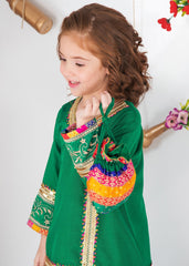 Mah e Noor By Modest Stitched 3 Piece Formals Collection-Green
