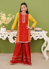 Modest Stitched 3 Piece Festive Edit Vol-02 Suit-Embroidered Raw Silk Gharara