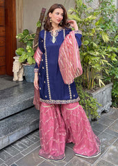 Modest Stitched 3 Piece Festive Edit Vol-02 Suit-W289-Blu
