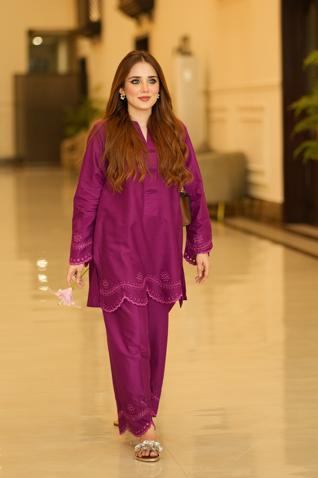 Solarie By Meeral Stitched 2 Piece Lawn Collection'2025-COR-009