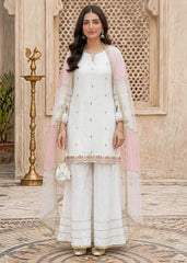 Modest Women 3 Piece White Chiffon Outfit Suit-W297-Wht