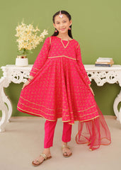 Modest Stitched 3 Piece Kids Festive Vol-01 Suit-10150-HPnk
