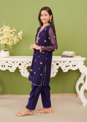 Modest Stitched 3 Piece Festive Edit Vol-02 Collection'2025-Embroidered Blue Chiffon Suit