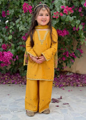 Modest Stitched 3 Piece Embroidered Lawn Suit-11100-Ylw