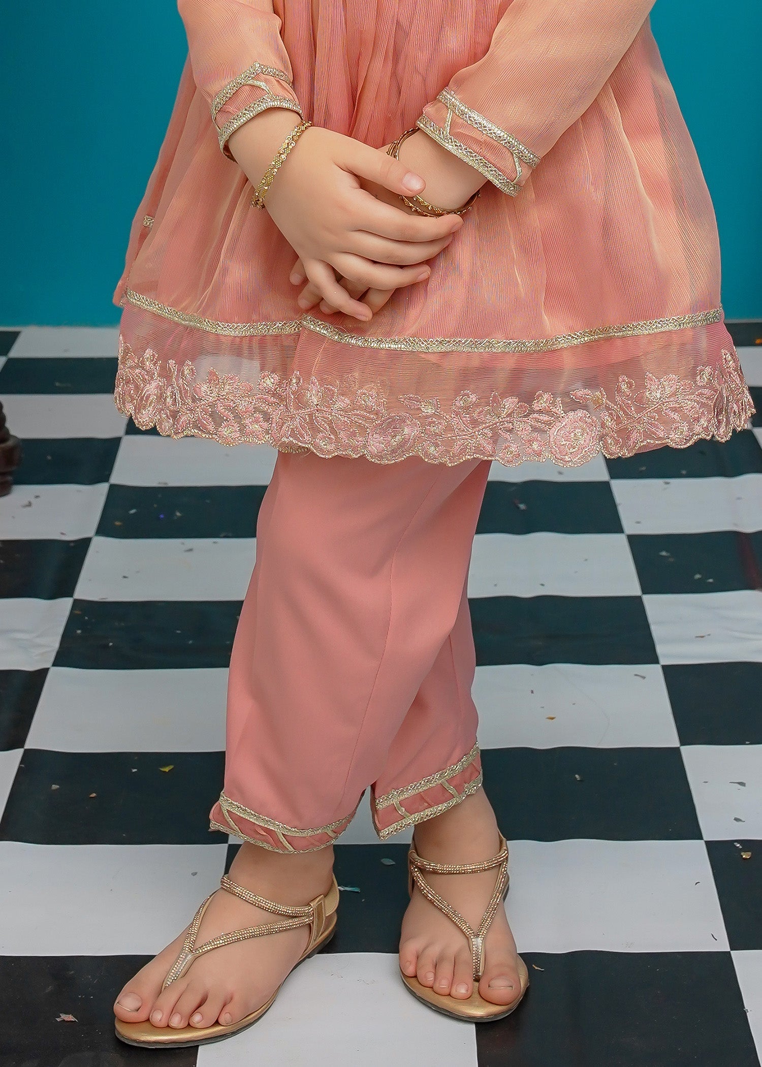 Eid Ki Khushiyan By Modest Stitched 3 Piece Cotton Frock Collection'2025-9025-Pnk