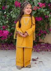 Modest Stitched 3 Piece Embroidered Lawn Suit-11100-Ylw