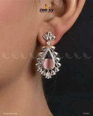 Aster Earrings Golden Mint Pink - Zeesy Jewellery