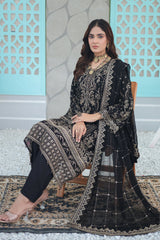 Inara By Azmeerah Official Semi Stitched 3 Piece Chiffon Edit Collection'2024-06-Aurelia