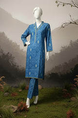 Doriya Luxe By Almeerah Stitched 2 Piece Premium Bana Dora Lawn Collection'2025-Azure Blue Poise