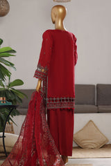 Mahpara By Sada Bahar Stitched 3 Piece Festive Formals Vol-09 Suit-B-22-Maroon