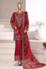 Mahpara By Sada Bahar Stitched 3 Piece Festive Formal Limited Edition Vol-02 Suit-B-30 RED