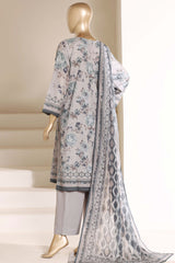 Sada Bahar Stitched 3 Piece Printed Lawn Vol-05 Suit-PR- 4534 GREY