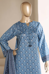 Sada Bahar Stitched 3 Piece Printed Lawn Vol-05 Suit-PR- 87B SKY