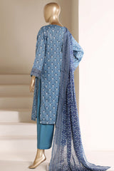 Sada Bahar Stitched 3 Piece Printed Lawn Vol-05 Suit-PR- 87B SKY