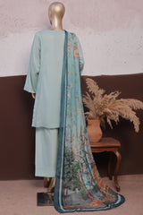 Daily Drop By Hz Stitched 3 Piece Solids Twinset Collection'2025-SDJ-3P-B03
