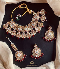 Made For Her-Unique Kundun Necklace Set - KAHD247