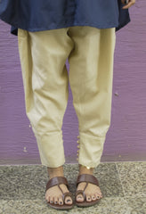 Deck Up Cuffed Shalwar Fawn