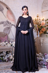 Kalidaar Frocks By Asma & Sidra Stitched Formals Suit-Shama (Plain Chiffon Frock)