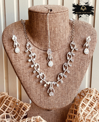Made For Her-Sheesh Zircon Necklace Set - KFS1019
