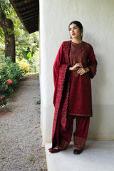 Zara Shahjahan Unstitched 3 Piece Winter Shawl Suit-Bahar