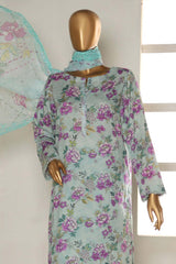 Hz Unstitched 3 Piece Bold Co Ords Print Cotton Suit-BCE-51