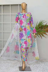 Hz Unstitched 3 Piece Bold Co Ords Print Cotton Collection'2023-BCE-54