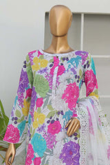 Hz Unstitched 3 Piece Bold Co Ords Print Cotton Collection'2023-BCE-54