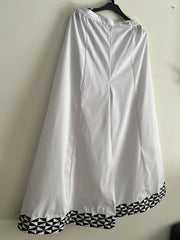 Deck Up Embroidered Flared Ijaar - White D#1