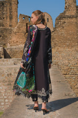 Qalamkar Unstitched 3 Piece Eid Luxury Lawn Suit-BE-03-Inez
