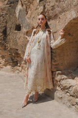 Qalamkar Unstitched 3 Piece Eid Luxury Lawn Suit-BE-04-Laine