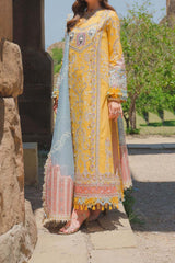 Qalamkar Unstitched 3 Piece Eid Luxury Lawn Suit-BE-05-Asra