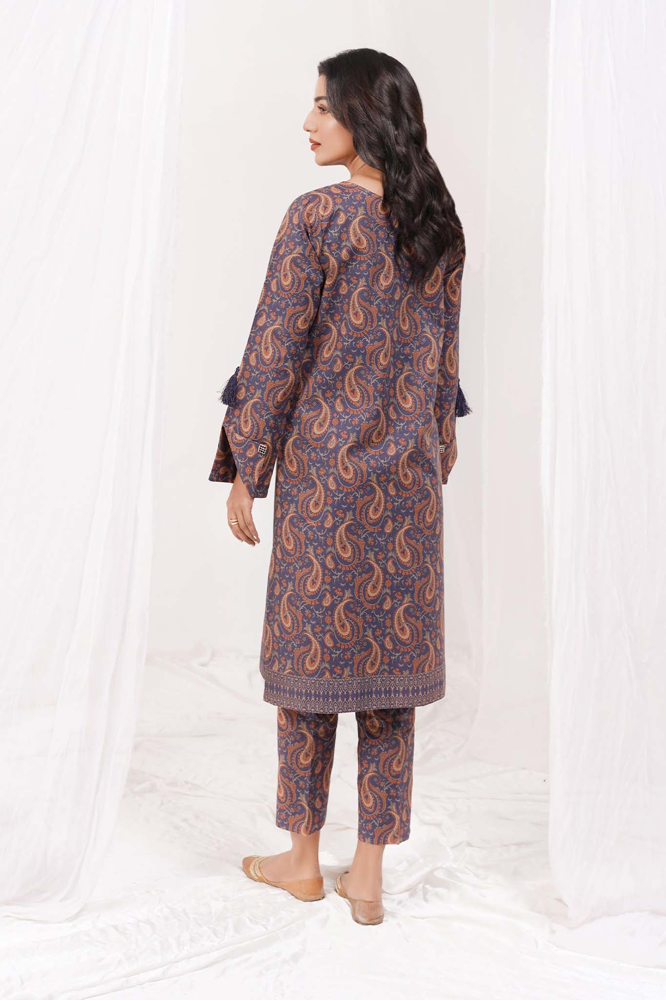 Blumm by Esra Stitched 2 Piece Printed Cambric Collection'2022-BES-03-Blue