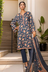 Bin Saeed Stitched 3 Piece Exc Printed Lawn Vol-04 Drop-02 Suit-NSM-2330-Blue